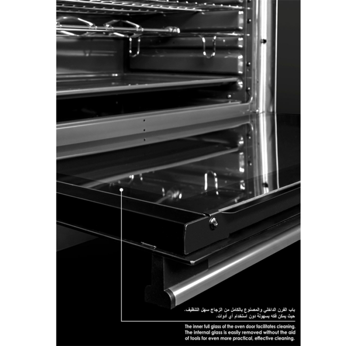 ⁦فرن جليم غاز 60×90 بستة عيون (4 غاز + 2 كهرباء) مع مروحة للهواء الساخن-SE966GIFS⁩ - الصورة ⁦5⁩