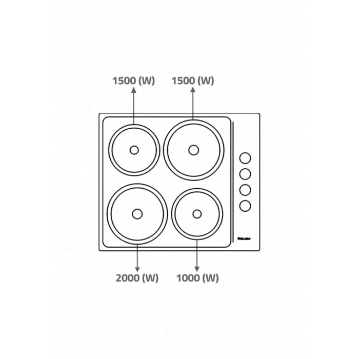 ⁦جليم بلت إن - كهرباء (58.5) سم ، (4) شعلات ، مفاتيح التحكم جانبية -P6LE0I⁩ - الصورة ⁦6⁩