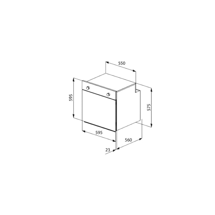 ⁦كيتشن لاين  فرن كهربائي مدمج 4 وظائف- 60 سم خط مطبخ -ايطالي KL60EM3F⁩ - الصورة ⁦3⁩