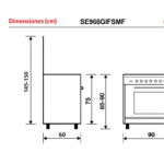 ⁦فرن جليم غاز 60×90 بستة عيون (4 غاز + 2 كهرباء) مع مروحة للهواء الساخن-SE966GIFS⁩ - الصورة ⁦10⁩
