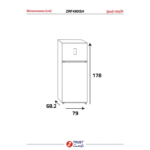 ⁦زيترست ثلاجة مقاس 17.5 قدم مكعب 490 لتر ,عاكس _فولاذ -ZRF490SIH⁩ - الصورة ⁦4⁩