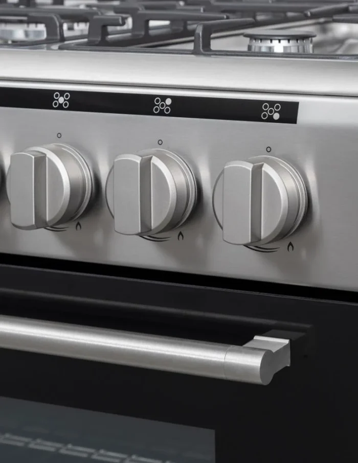 ⁦فرن فيستل غاز مقاس 60*90 سم , مروحة توزيع الحرارة , مروحة تبريد , سيخ شواية , شبك خفيف ، تركي FG9E5086NX⁩ - الصورة ⁦2⁩