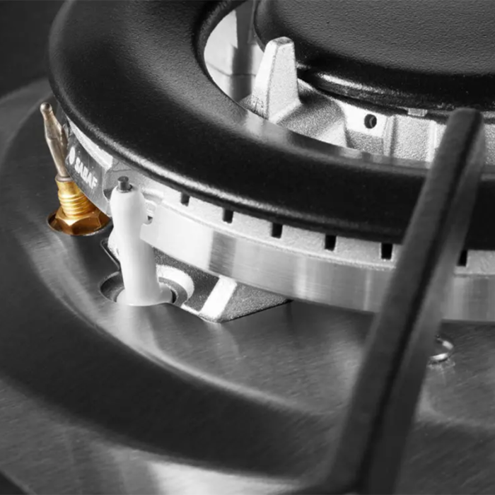 ⁦ميديا فرن غاز ستانلس ستيل – 115 لتر – 5 شعلات – فضي – 36 -LMG5G022⁩ - الصورة ⁦3⁩