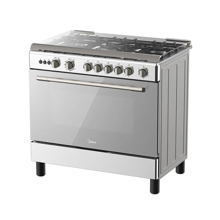 ⁦ميديا فرن غاز ستانلس ستيل – 115 لتر – 5 شعلات – فضي – 36 -LMG5G022⁩ - الصورة ⁦2⁩