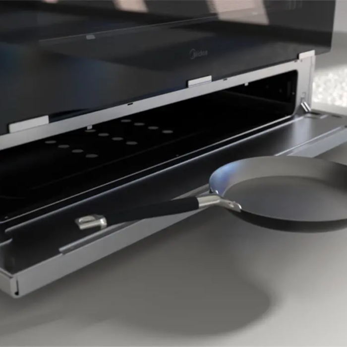 ⁦ميديا فرن غاز ستانلس ستيل – 115 لتر – 5 شعلات – فضي – 36 -LMG5G022⁩ - الصورة ⁦5⁩