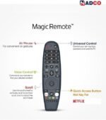 ⁦نادكو شاشة 50 بوصة، دقة الوضوح 4K، نظام تشغيل ويب أو إس، رسيفر داخلي، 2 ريموت، حامل جداري، موديل NC-50T 4K⁩ - الصورة ⁦3⁩