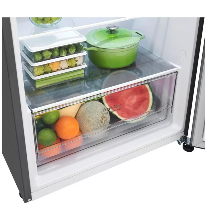 ⁦ثلاجة ال جيبابين بفريزر علوي، انفرتر، تدفق هواء متعدد، 14 قدم، 395 لتر، فضي - LT15DBBDIV⁩ - الصورة ⁦9⁩