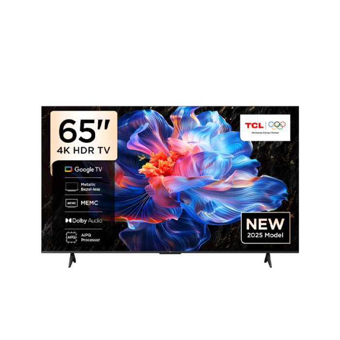 ⁦شاشة تي سي ال ‏65 بوصة دقة 4  K UHD، نظام Google TV، تردد 60 هرتز، صوت دولبي، تصميم أنيق – 65P6K⁩ - الصورة ⁦2⁩