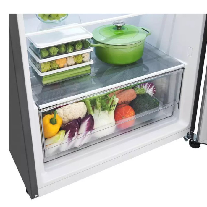 ⁦ثلاجة ال جيبابين بفريزر علوي، انفرتر، تدفق هواء متعدد، 14 قدم، 395 لتر، فضي - LT15DBBDIV⁩ - الصورة ⁦6⁩