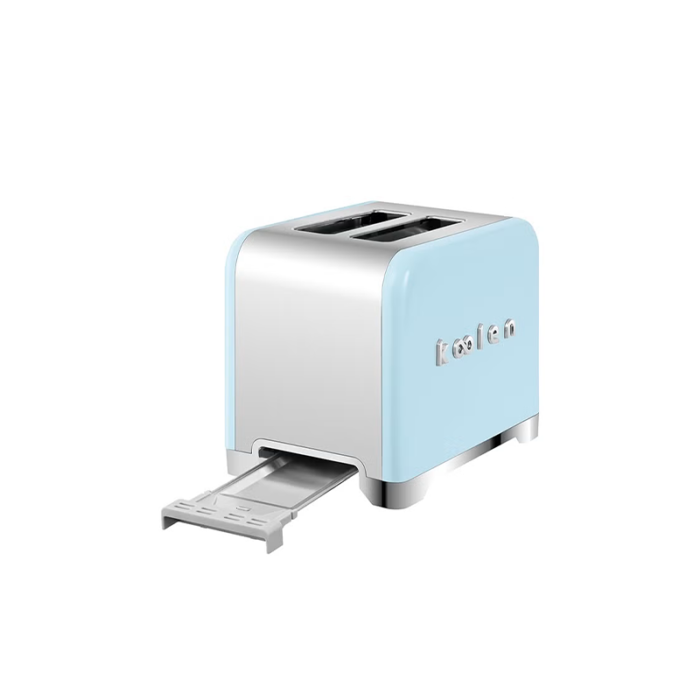 ⁦محمصة خبز مزدوجة من الستانلس ستيل – 930 واط – لون ازرق سماوي– موديل 800104013⁩ - الصورة ⁦4⁩