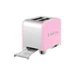 ⁦محمصة خبز مزدوجة من الستانلس ستيل – 930 واط – لون وردي – موديل 800104014⁩ - الصورة ⁦7⁩