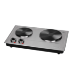 816105004 كولن موقد سطح كهربائي مزدوج 1000 واط + 1500 واط اسود - الصورة 3