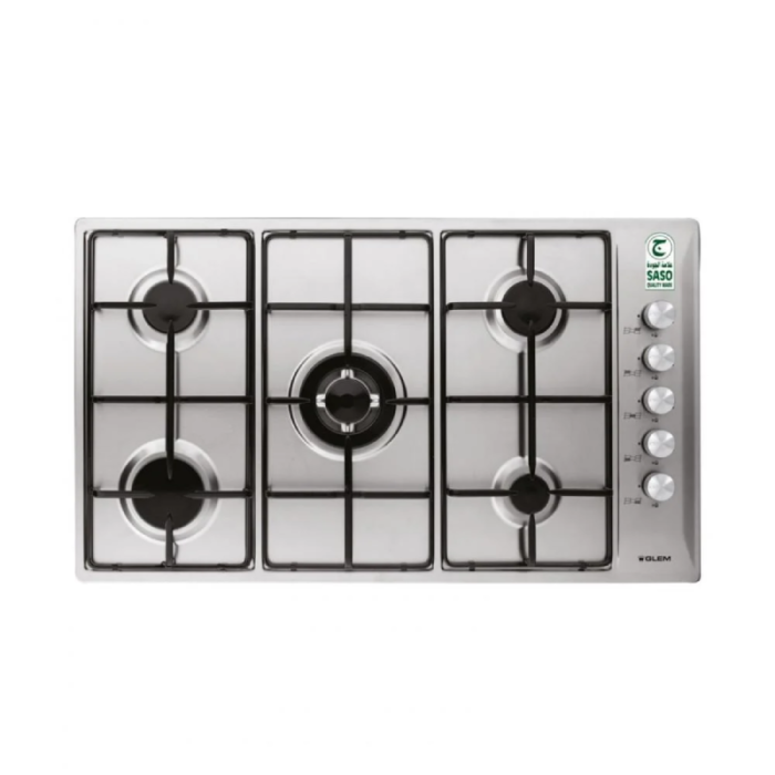 ⁦جليم غاز سطح بلت ان غاز, 5 عيون, 90 سم, اشعال ذاتي , استيل - P9LV5I⁩ - الصورة ⁦2⁩