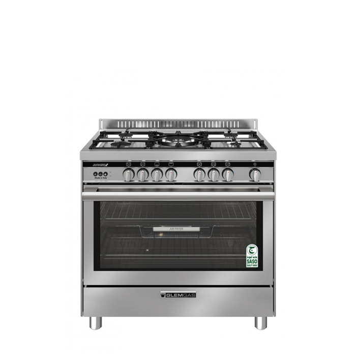 ⁦جليم غاز 60*100 (5) شعلات غاز ، أمان تام ، متعدد الوظائف - أستيل -ST167GIFSMFAF⁩ - الصورة ⁦3⁩