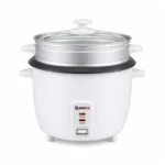 نادكو وعاء مستدير لطهي الأرز بسعة، 1.8 لتر، أبيض - NC-518DR