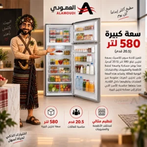 ثلاجة سوبر كلاسيك بابين 580 لتر (20.5 قدم) بخار إنفرتر فضي – SPCRF-779N 1 Untitled 1 25