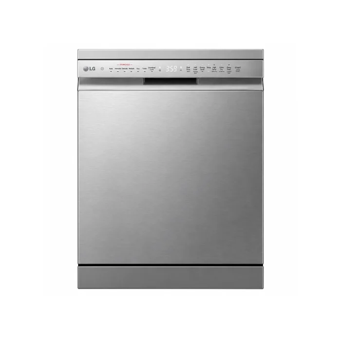 ⁦غسالة صحون إل جي 14 مكان، 10 برامج، QuadWash، TrueSteam، ThinQ Wi-Fi، انفرتر، فضي بلاتيني – DFC435FP⁩ - الصورة ⁦1⁩