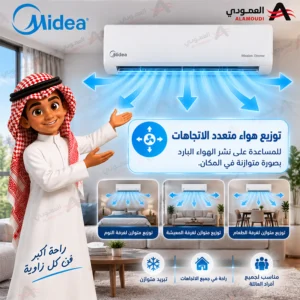مكيف سبليت ميديا 12 Mission Xtreme بارد 12100BTU , واي فاي , تنظيف ذاتي , ريش ذهبية , مع مواسير MSTMX12CRN1AG1 5 Untitled 5 5