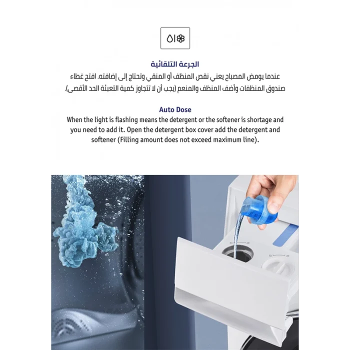 ⁦غسالة ونشافة Z.TRUST أمامية 11 كيلو غسيل / 7 كيلو تجفيف – واي فاي – ZFWD11MD⁩ - الصورة ⁦7⁩