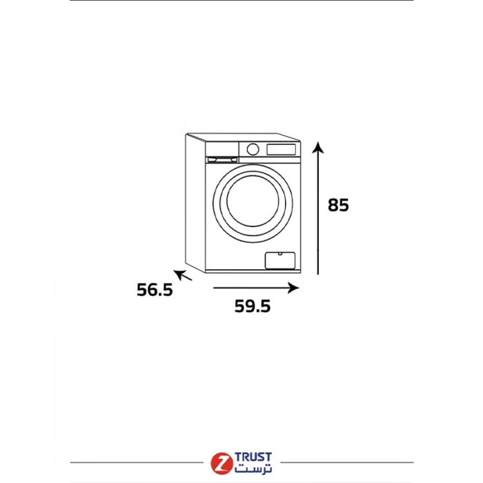 ⁦غسالة ونشافة Z.TRUST أمامية 11 كيلو غسيل / 7 كيلو تجفيف – واي فاي – ZFWD11MD⁩ - الصورة ⁦9⁩