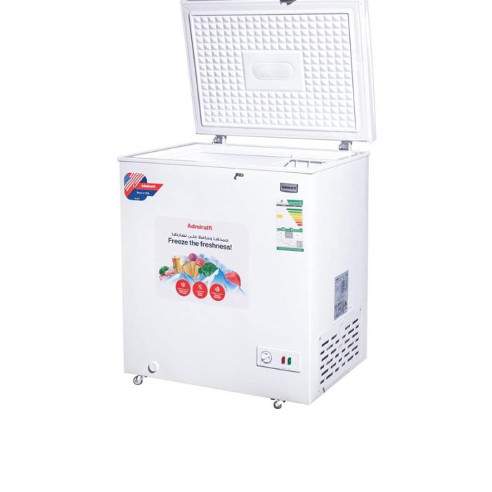 ⁦فريزر ادميرال افقي ، مقاس 5 قدم، 142 لتر، مقبض خارجي تحكم ميكانيكي تجميد سريع للغاية تشغيل هادئ للغاية داخلي ضوء ال اي دي، ابيض ADF15CFW22CQWA⁩ - الصورة ⁦2⁩