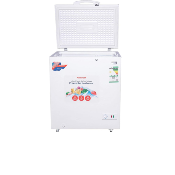⁦فريزر ادميرال افقي ، مقاس 5 قدم، 142 لتر، مقبض خارجي تحكم ميكانيكي تجميد سريع للغاية تشغيل هادئ للغاية داخلي ضوء ال اي دي، ابيض ADF15CFW22CQWA⁩ - الصورة ⁦3⁩