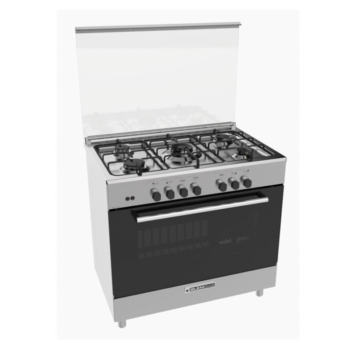 ⁦جليم غاز فرن غاز 60*90، 5 عين، امان كامل، ايطالي، استيل -AL9612GIFS⁩ - الصورة ⁦3⁩