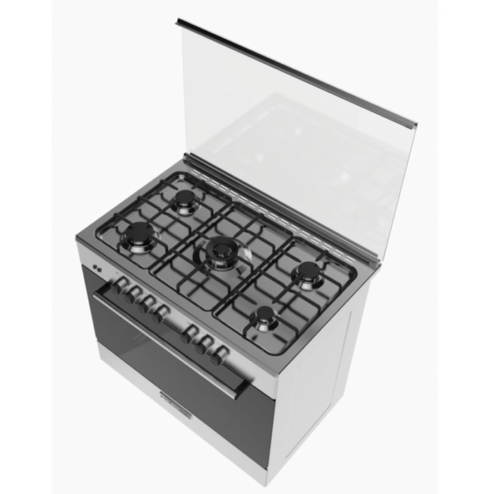 ⁦جليم غاز فرن غاز 60*90، 5 عين، امان كامل، ايطالي، استيل -AL9612GIFS⁩ - الصورة ⁦4⁩