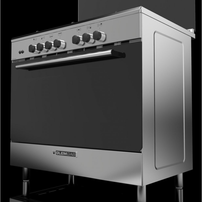 ⁦جليم غاز فرن غاز 60*90، 5 عين، امان كامل، ايطالي، استيل -AL9612GIFS⁩ - الصورة ⁦5⁩