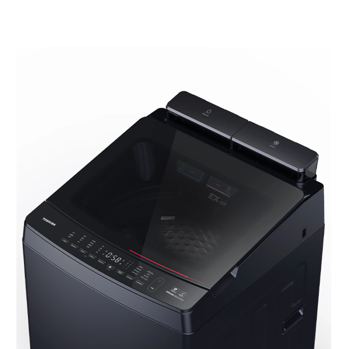 ⁦ توشيبا غسالة ملابس أتوماتيك فتحة علوية 10 كغ - تنشيف 75% - رمادي -AW-DUM1100JUPBB(MK)⁩ - الصورة ⁦4⁩