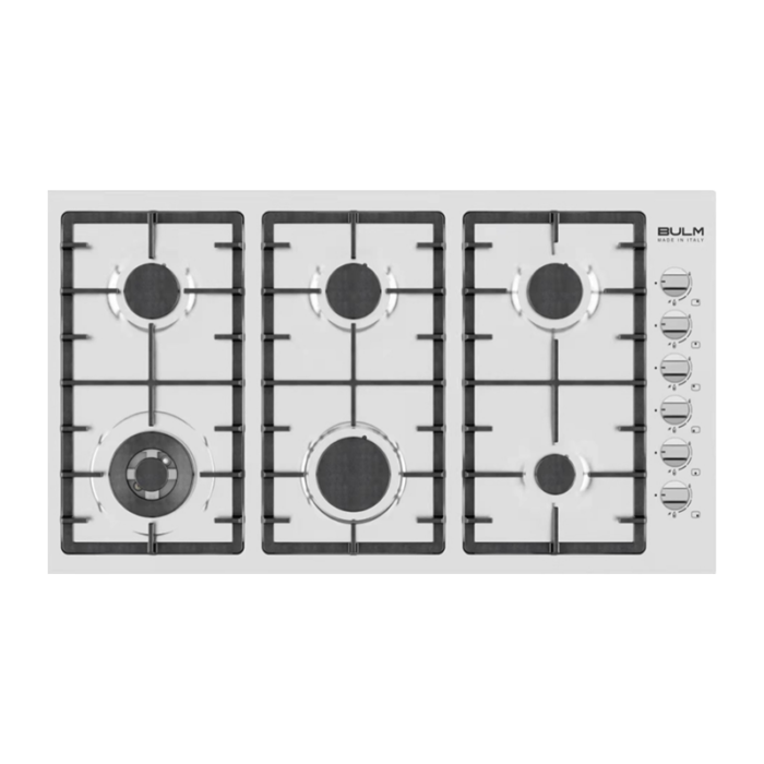 ⁦بولم سطح  - ستينلس ستيل 6 عين غاز، عين دبل هيفي ديوتي، مفاتيح جانبية- B90-645X⁩ - الصورة ⁦2⁩