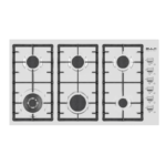 بولم سطح - ستينلس ستيل 6 عين غاز، عين دبل هيفي ديوتي، مفاتيح جانبية- B90-645X