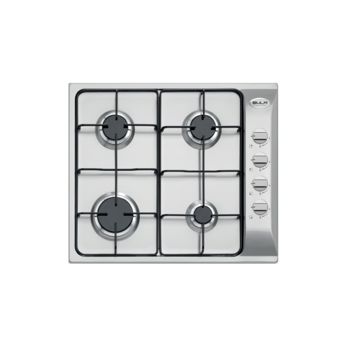 ⁦بولم مسطح غاز 4 شعلات،60 سم مفاتيح جانبية يمين شبك خفيف، صنع في إيطاليا - BL60-400X⁩ - الصورة ⁦1⁩