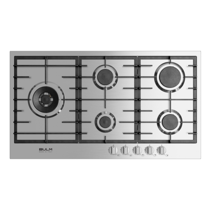 ⁦بولم  مسطح 90 سم 5 عيون ، شبك ثقيل  ،اشعال ذاتي ، أمان كامل، مفاتيح امامية - BULM95-565L⁩ - الصورة ⁦2⁩