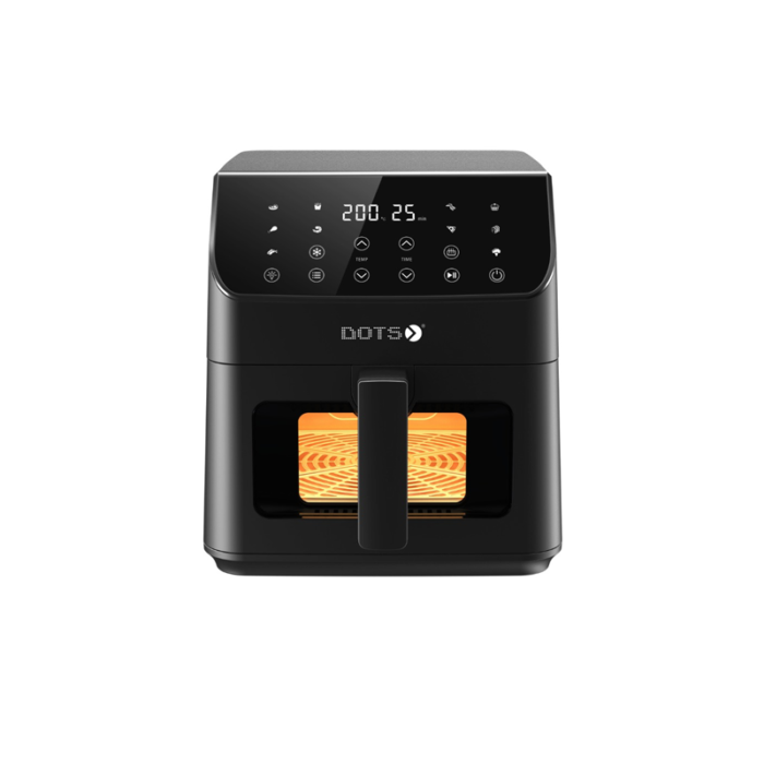 ⁦دوتس قلاية هوائية , 6.5 لتر, 1600 واط, تحكم رقمي, غلاف ومقبض بارد, أسود - CFA1018D6⁩ - الصورة ⁦2⁩