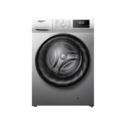كرافت غساله اوتوماتيك فتحة امامية انفرتر 12 كيلو تجفيف 80%، 15 برنامج سلفر | CWF120HSL