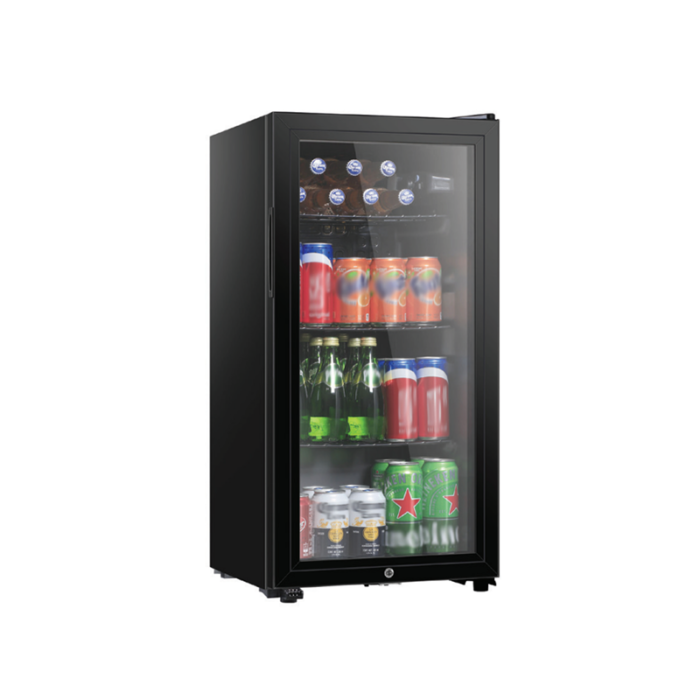 ⁦دانسات ثلاجة عرض باب زجاج,سعة 2.6 قدم ,73 لتر ,لون أسود-  D160SC22⁩ - الصورة ⁦2⁩