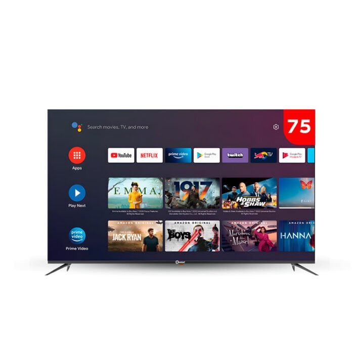 ⁦شاشة دانسات 75 بوصة , نظام تشغيل اندرويد 14 , دقه 4K عالية الوضوح , رسيفر داخلي , حامل جداري ,  DTD75BU 4K⁩ - الصورة ⁦5⁩