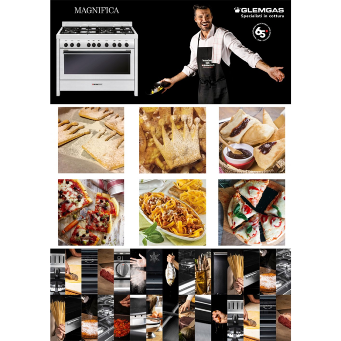 ⁦فرن جليم غاز 60×120 بستة عيون غاز مع مروحتين ومقلاة هوائية – MGW626RRAF⁩ - الصورة ⁦10⁩