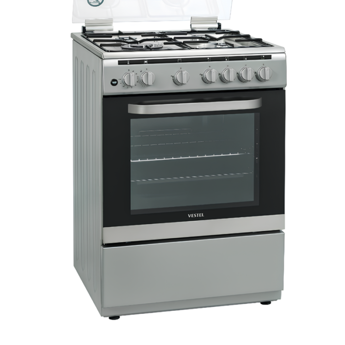 ⁦فرن غاز فيستل مقاس 60*60 سم , مروحة تبريد , سيخ شواية , شبك خفيف , صنع في تركيا FG6P4089NX⁩ - الصورة ⁦3⁩