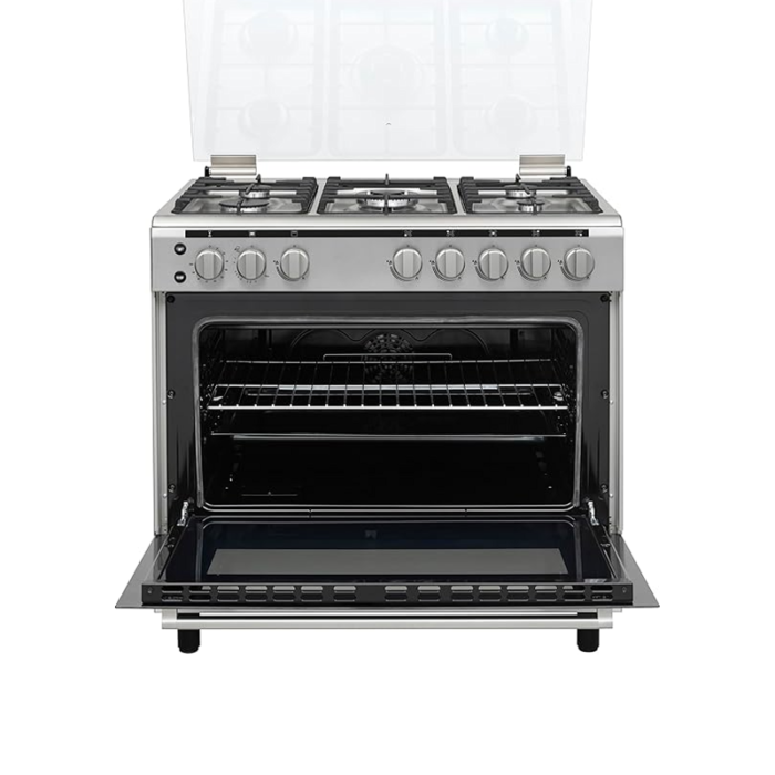 ⁦فرن فيستل غاز مقاس 90*60 سم , مروحة توزيع الحرارة , مروحة تبريد , سيخ شواية , شبك ثقيل , صنع في تركيا FG9P5086NX⁩ - الصورة ⁦6⁩