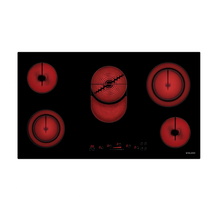 ⁦جليم سطح سراميك 88 سم، 5 شعلات سيراميك، تحكم باللمس- GTH96SIX⁩ - الصورة ⁦2⁩