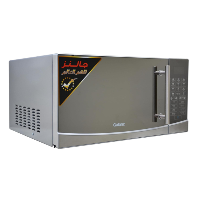 ⁦جالانز ميكروويف 34 لتر، 1000 واط، مع شواية – فضي – D10034AL-B6⁩ - الصورة ⁦2⁩