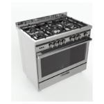 ⁦جليم غاز 60*100 (5) شعلات غاز ، أمان تام ، متعدد الوظائف - أستيل -ST167GIFSMFAF⁩ - الصورة ⁦2⁩