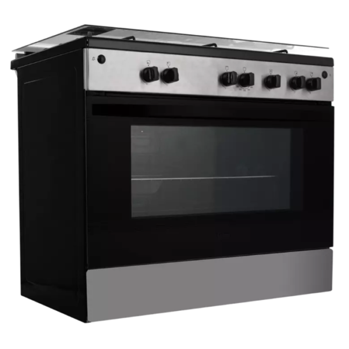 ⁦جبسون فرن غاز  5 عيون أمان كامل 90×60 سم - أسود ستيل - GNGJ90JGWC⁩ - الصورة ⁦4⁩