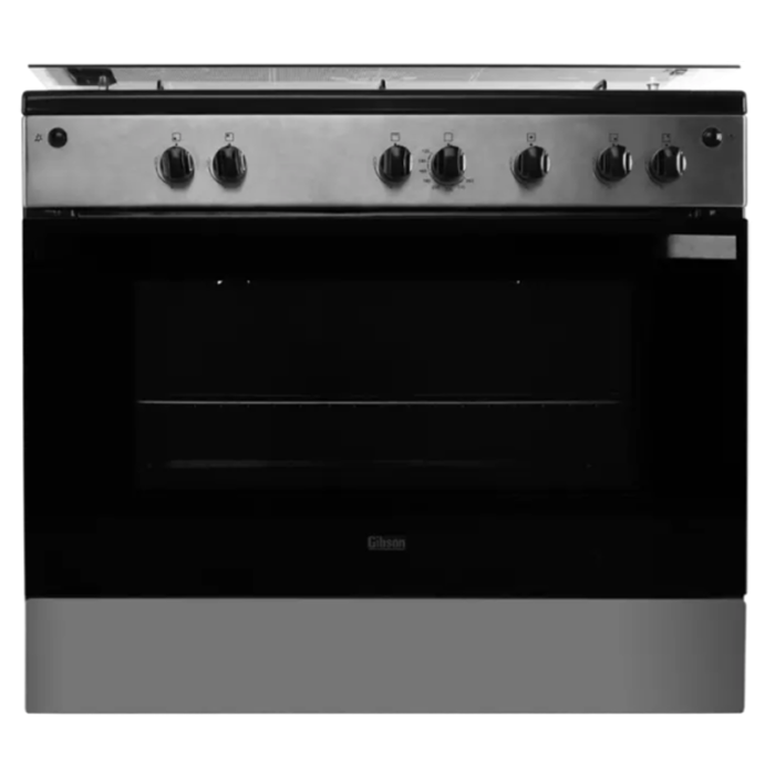 ⁦جبسون فرن غاز  5 عيون أمان كامل 90×60 سم - أسود ستيل - GNGJ90JGWC⁩ - الصورة ⁦5⁩