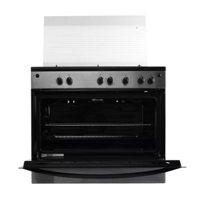 ⁦جبسون فرن غاز  5 عيون أمان كامل 90×60 سم - أسود ستيل - GNGJ90JGWC⁩ - الصورة ⁦6⁩