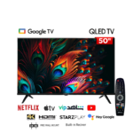 ⁦شاشة GVC 50 بوصة – QLED، Google TV سمارت، دقة 4K UHD، رسيفر مدمج، حامل جداري ، ريموت ذكي، موديل GVC-50GOG900⁩ - الصورة ⁦3⁩