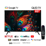 ⁦شاشة GVC 85 بوصة – QLED، Google TV سمارت، دقة 4K UHD، رسيفر مدمج، حامل جداري مجاني، ريموت ذكي، موديل GVC-85GOG904⁩ - الصورة ⁦3⁩