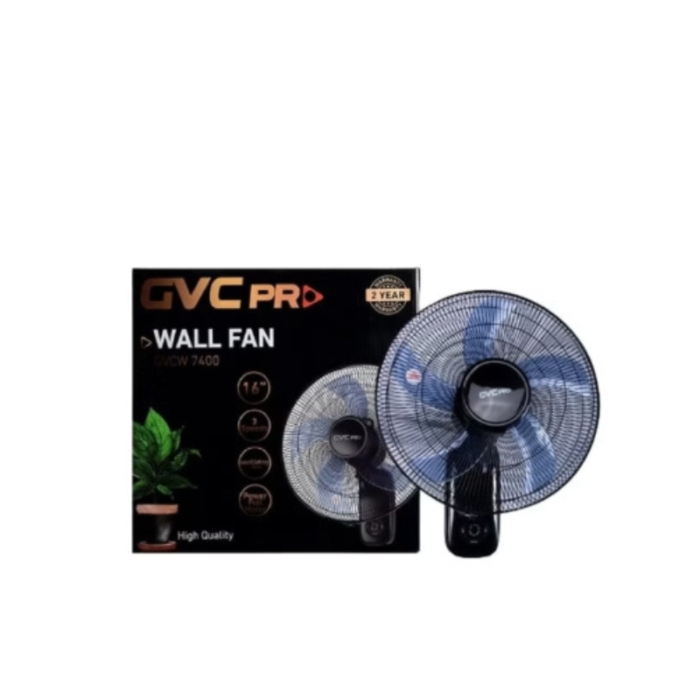 ⁦جي في سي برو مروحة حائط مع جهاز تحكم عن بعد 60 واط اسود - GVCW7400 Black⁩ - الصورة ⁦3⁩